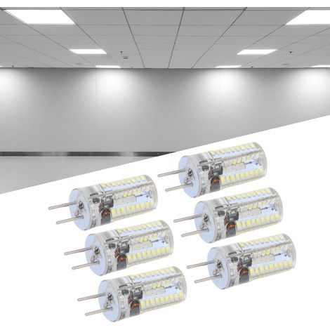 6 Ampoules LED GY6.35 5W AC 12V Blanc Chaud 2700K Blanc Pur 6500K 500LM 72 LEDs pour Maison Bureau