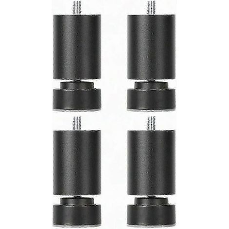 Pieds métalliques réglables, filetage M10, adaptés aux meubles lourds, noirs, 8 cm (1/5)