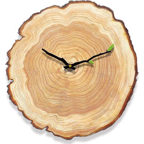 1 Horloge murale, Quartz silencieux, Design rétro bois, Sans verre ni cadre, Pour cuisine salon bureau (1/5)