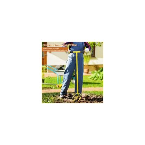 Cultivateur de Jardin Avec Manche - Griffe de Sol Manuelle et Désherbage - Twist Tiller Garden Claw