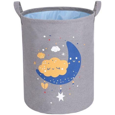 Panier à Linge Sac de Rangement Portable Corbeilles à Linge Pliable en Tissue Imperméable Organiseur des Vêtements Jouets avec Grande Capacité