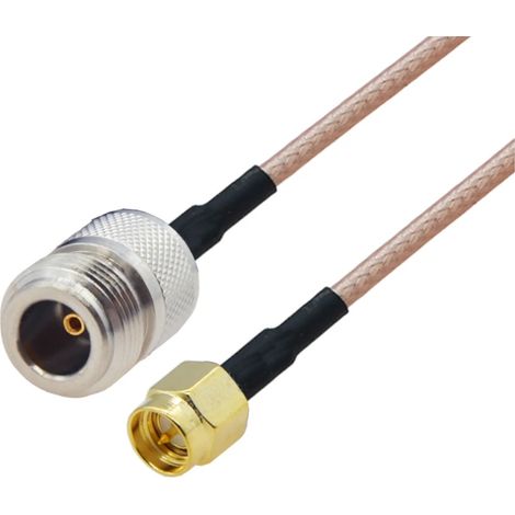 Cable pigtail N con conector / enchufe SMA RG316 de 20 cm
