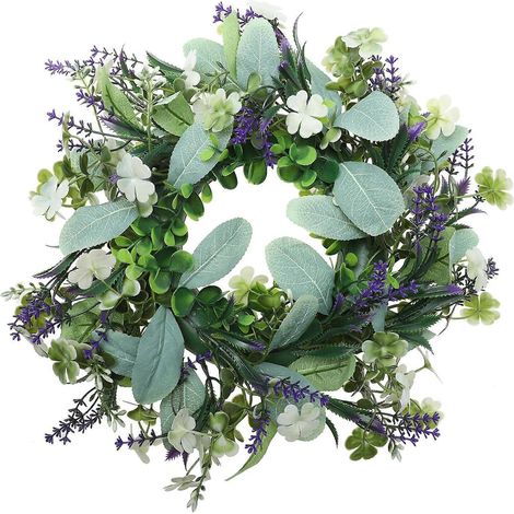 Guirlande printanière verte à suspendre pour décoration, 3 pièces, couronne de feuilles artificielles (1/5)