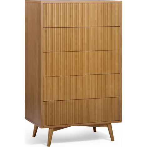 Teamson Home Tremolo Chest of Drawers 5 Drawer Bedroom Dresser, Natural (1/5)