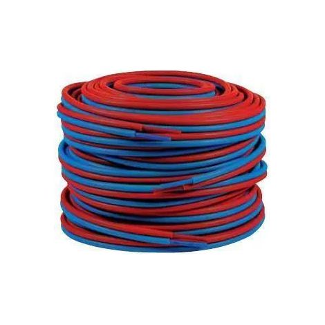 Tubo doble preencubierto PER 10x12 - 100m azul/rojo