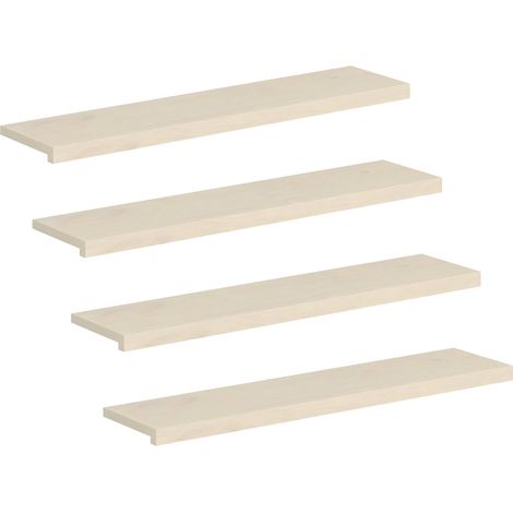 Gradini per Scale 4 pz 110 x 25 x 2 cm Bianco vidaXL