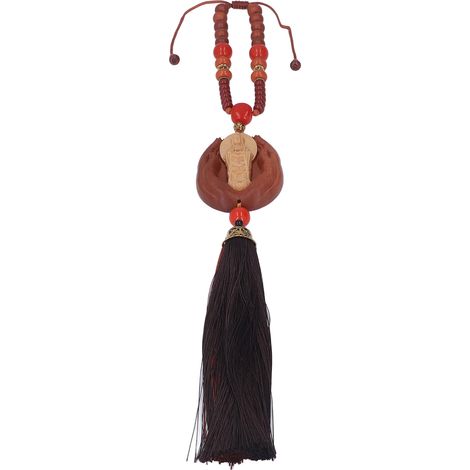 Pendentif Bouddha en bois de pêcher, sculpture exquise, purification de l'esprit, richesse et bonheur, Guanyin, ornement suspendu, Guanyin debout (1/5)