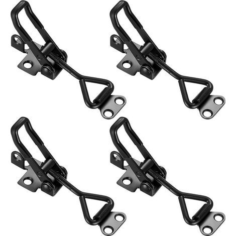 4 Pièces de Verrouillage Ajustable, Loquet de Coffre, Loquet Rapide, Clamps à Bascule, Fermeture Ajustable en Métal pour Casiers et Coffres (1/5)