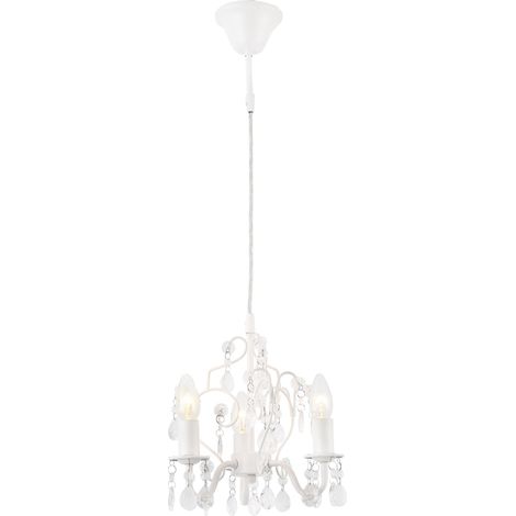 Kronleuchter Luzern 140 cm dreiflammig E14 Weiß Metall Kunststoff lux.pro