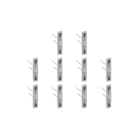 Legrand - Cu00e9liane/Mosaic - LOT de 10 Voyants Lumineux LED Prog. 230V - Ru00e9f. : 067686x10 (1/5)