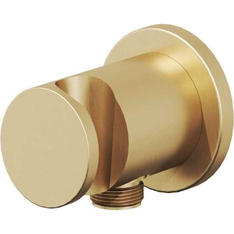 Ravak Chrome - Wandanschlussbogen mit Halterung, Gold gebürstet X07P1244 (1/3)