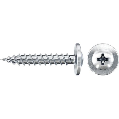 Fischer 1.000x Profilverbinderschraube 4,2 x 13 mm Halbrundkopf blauverzinkt Vollgewinde Kreuzschlitz PH - 040456 (1/4)