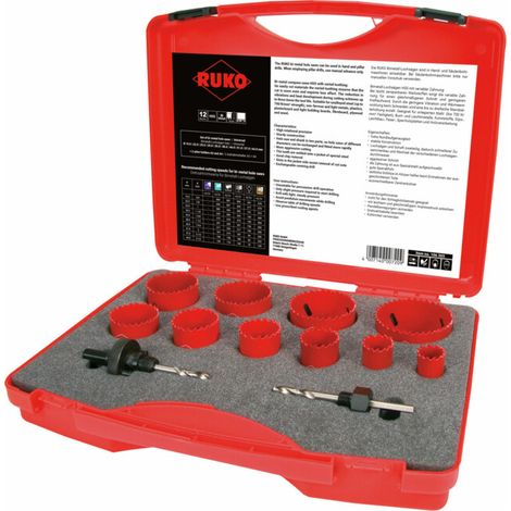 Scies-cloches bimétalliques HSS RUKO 106303 19 mm, 22 mm, 25 mm, 29 mm, 35 mm, 38 mm, 44 mm, 51 mm, 57 mm, 64 mm 12 piè (1/5)