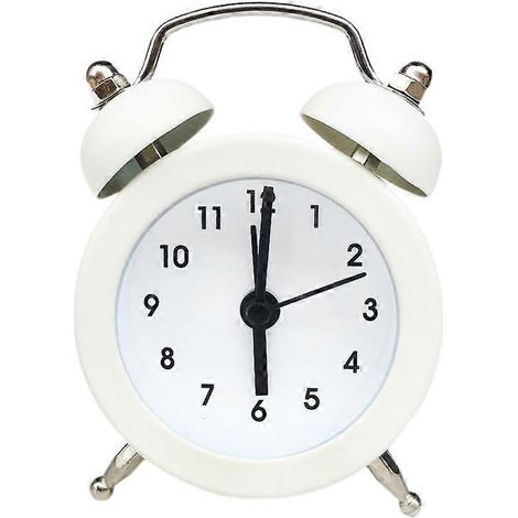 Réveil numérique, réveil silencieux et doux, idéal pour la chambre et les voyages, blanc. (1/5)