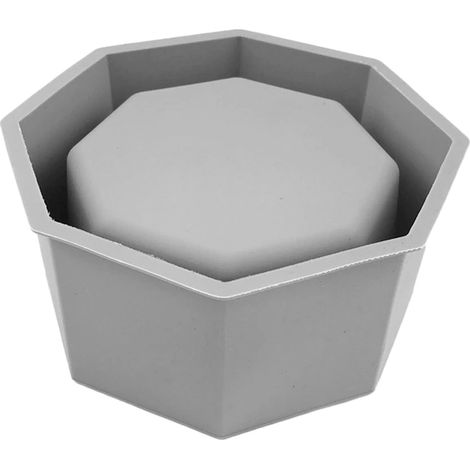 Moule à pot de fleurs carré et rond en ciment, moule en silicone pour pot de fleurs en ciment double couche, fait main, moule à vase en plâtre (1/5)