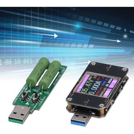 Multifunktions-Teilentladungstester Typ C, USB-Tester, digitales Voltmeter und Amperemeter, Kapazitätsmessgerät (1/5)