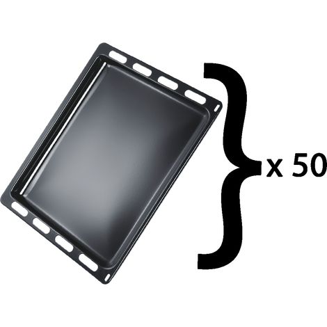 Ersatzteil - Set von 50 original emaillierten Backblechen 370X442X245 mm - - BOSCH, SIEMENS, VIVA, JUNKER, CONSTRUCTA, BLAUPUNKT