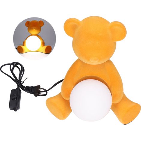 Lampe de table cartoon LED décorative 3 couleurs, veilleuse teddy pour enfants, prise CN 220V (1/5)