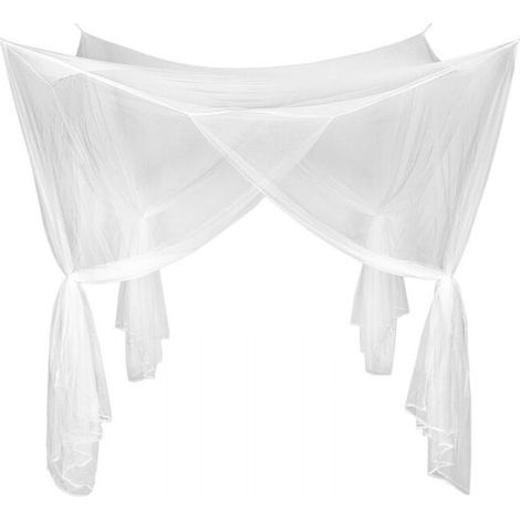 Mosquito Net, Large Square for King Size Beds, Indoor and Outdoor Mosquito Net for Single and Double Beds - White (190 x 210 x 240 cm) (1/5)