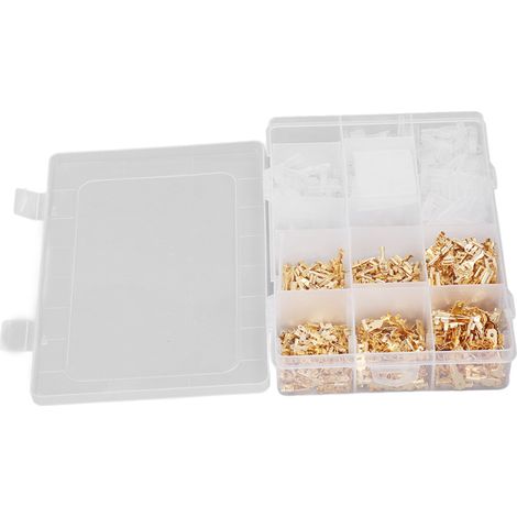 Kit 900 cosses isolées mâle femelle 2,8 mm 4,8 mm 6,3 mm pour câbles électriques avec gaines isolantes, connecteurs à sertir (1/5)