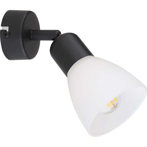 Applique Spot Malta 1xE14 noire métal Light Prestige