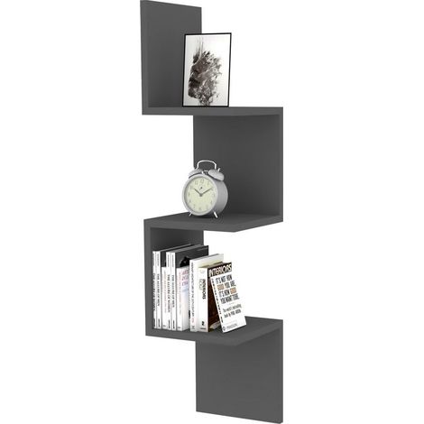 Mensola da parete, mensola portaoggetti Shelf Antracite (1/5)