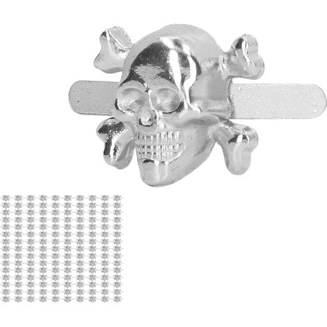 150 Rivets Crâne Argentés, Étude Gothique Tendance, Clous Décoratifs pour DIY Chaussures Vêtements Sacs, Accessoires de Mode (1/5)