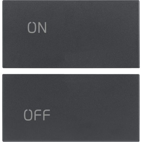 VIMAR - 20752.1 Dos botones de medio botón 2M con símbolos de encendido/apagado gris