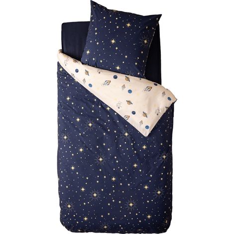 Parure de lit enfant 100% coton réversible ESPACE (1/4)