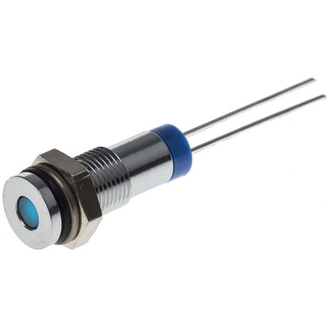 Voyant LED lumineux Bleu RS PRO, dia. 6mm, 2V c.c., taille de la lampe 3 mm, IP67 ( Prix pour 1 )