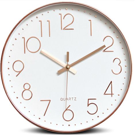 Horloge murale silencieuse 30 – Cadran en verre – Mouvement à quartz – Affichage analogique – Design moderne et classique (1/4)