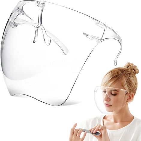 Protection faciale en forme de diamant pour nail art : écran facial ultra-transparent, anti-poussière et protection oculaire.