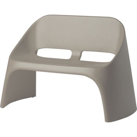 Amelie Duetto Grigio tortora originale Slide panca panchina da esterno di design colorata polietilene made in Italy terrazza veranda (1/3)