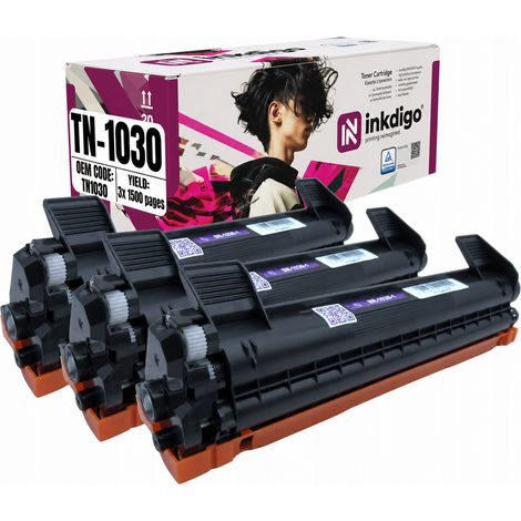 Toner Inkdigo TN1030 compatibile con Brother DCP-1510 HL-1110 MFC-1810, certificato TÜV. (1/5)