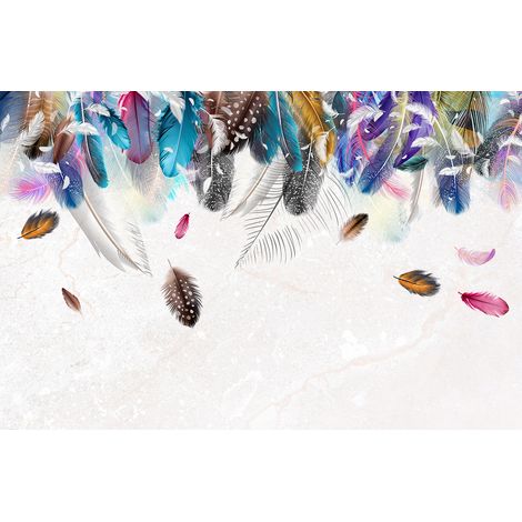 Papier peint panoramique - Plumes - 130 cm x 84 cm (1/2)