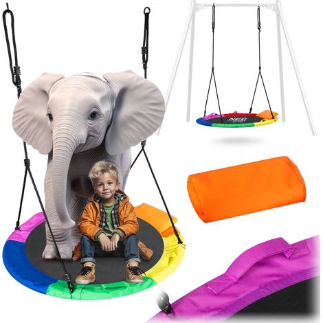 Altalena a nido di corvo Swingo XXL multicolore 110 cm (1/5)