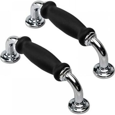 Distance de Trou 96mm 2 pièces Noir Vintage Boutons de Portes Placards poignées de portes Cabinet Tiroir Poignées Meuble Portes pour Placards Cuisine Tire Boutons Armoire (1/4)