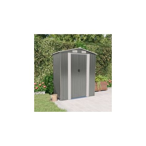 Abri de jardin Gris clair 192x108x223 Acier galvanisé (1/5)