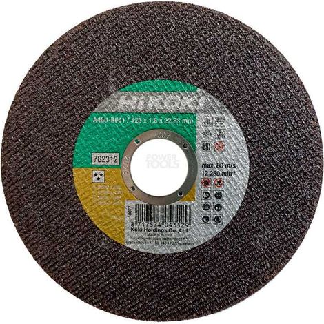 Disque à tronç. inox Proline HIKOKI Ø125 - 782312 - ép.1.6 m.plat
