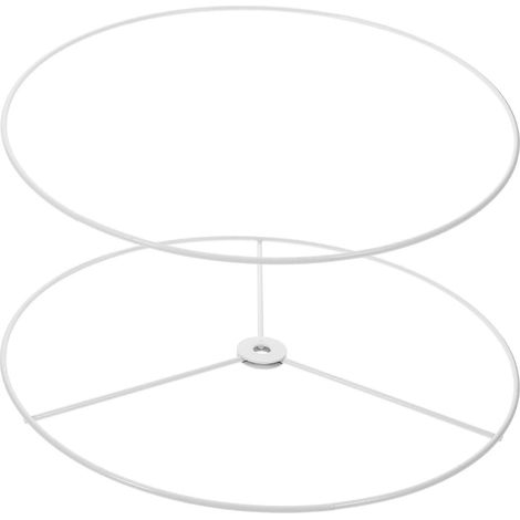 ensemble de support de lustre en fer pour plafonnier à monter soi-même-30x30cm-White