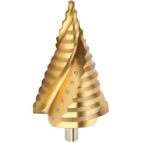 Outils de perçage pour métaux - Foret conique hélicoïdal étagé de 6 à 65 mm avec queue triangulaire (1/5)