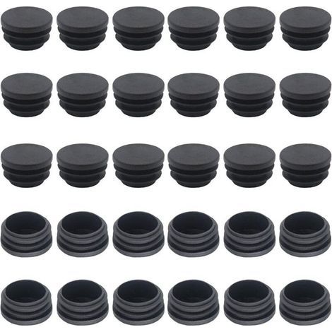 Chair End Cap 25mm 50 Pieces Round Tube Cap Tube End Cap Round Tube End Cap Round Tube Caps Round Inlet End Cap Chair Leg Cap Post (1/4)