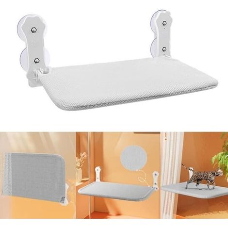 SABIR-Hamac pour chat à suspendre à la fenêtre - MARQUE - Pliable - Cadre en métal - 4 ventouses puissantes - Intérieur (1/4)