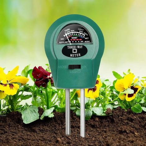 3-in-1 Bodentester: Boden-pH-Meter, Hygrometer, Lichtmesser und Boden-pH-Wert-Messgerät (keine Batterien erforderlich) (1/5)