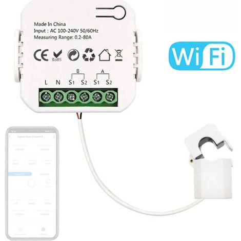 Compteur énergie intelligent Tuya WiFi – Surveillance bidirectionnelle – Photovoltaïque – Application mobile (1/5)
