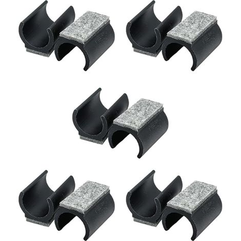 Lot de 10 patins pratiques pour chaises cantilever avec patins en feutre robuste pour un mouvement silencieux sur le sol et patins (1/5)