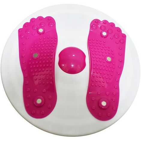 MINKUROW Hip Trainer: Fitness Waist Twist Disc für Slim Waist, Ø 28cm (Fitness Turntable) Rose Red (1/3)