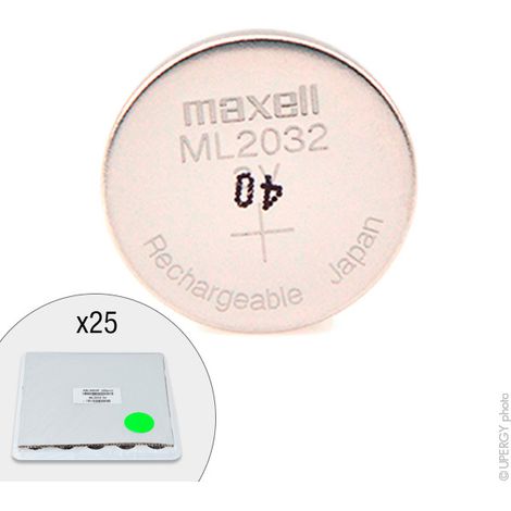 Maxell - Accus bouton Lithium ML2032 3V 65mAh