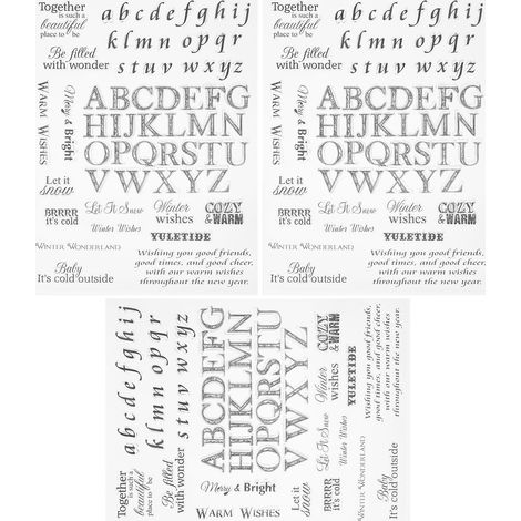 3Pcs Transparent Stamp TPR English Alphabet Stamps Crafts for DIY Scrapbook Album Card (1/5)