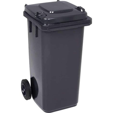 Pattumiera Bidone Portarifiuti per Raccolta Differenziata 120 Litri Colore GRIGIO Colore Grigio 120 Litri